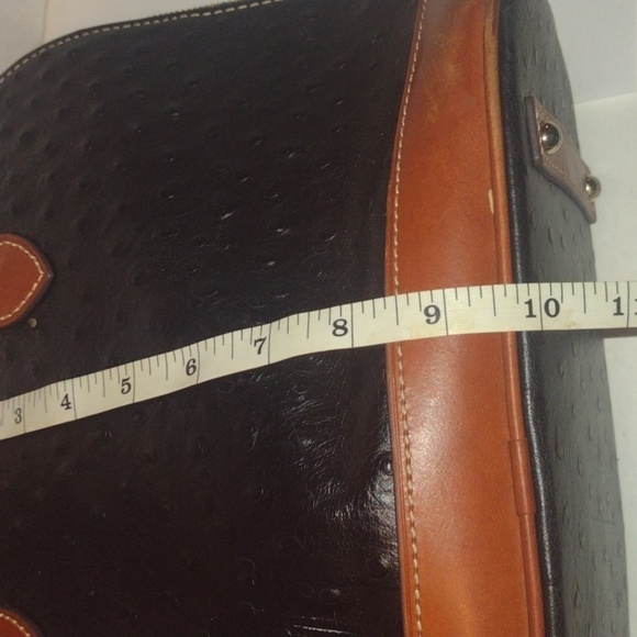 Dooney & Bourke Black Ostrich Zip Zip Satchel - Picture 13 of 16
